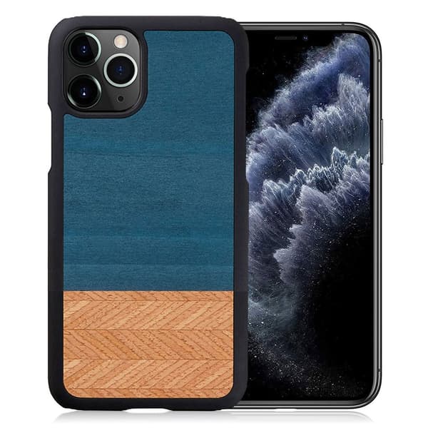 Man&Wood premiumfodral för iPhone 11 Pro - Denim Blå