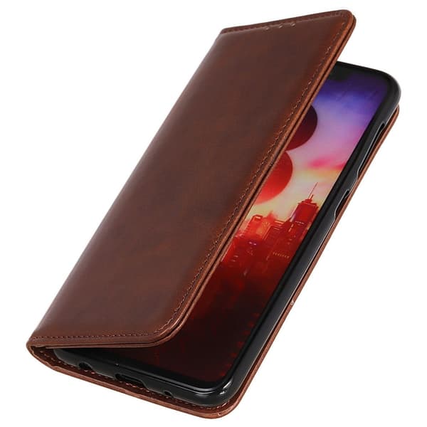 Äkta läder Samsung Galaxy A03 Core fodral - Brun Brun