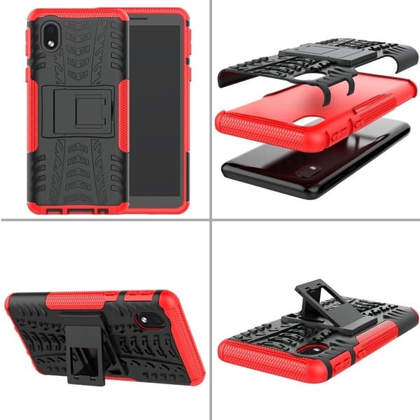 Offroad Etui Samsung Galaxy A01 Core - Svart / Rød Black