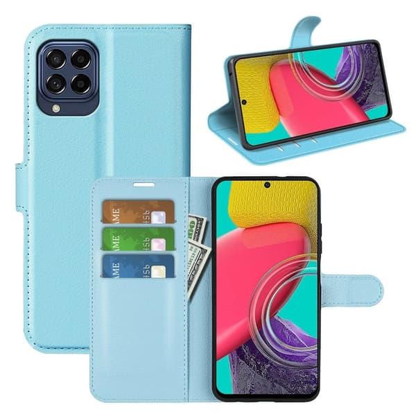 Classic Samsung Galaxy M53 5G flip etui - Blå Blue
