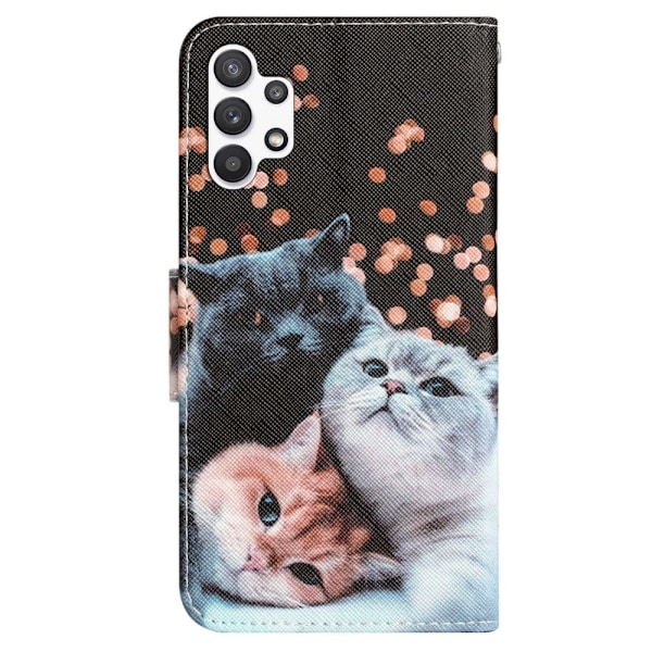 Wonderland Samsung Galaxy A04s / A13 5g / A13 4g Läppäkotelo - Kissa Multicolor