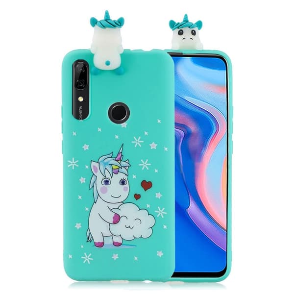 Cute 3D Huawei P Smart Z deksel - Enhjørning Green