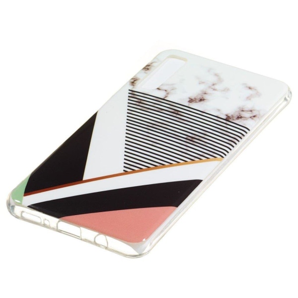Samsung Galaxy A7 (2018) marmor mønster etui - stil G Multicolor