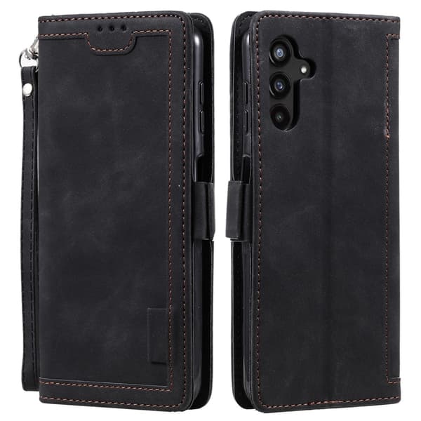 Surburbian Samsung Galaxy S25 Plus læder flip etui - Sort Black