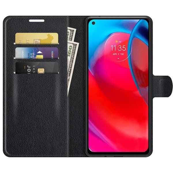 Klassisk Motorola Moto G Stylus 5G flip etui - Sort Black