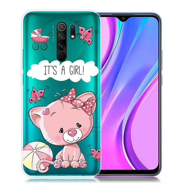 Deco Xiaomi Redmi 9 Etui - Lyserød bjørn Pink