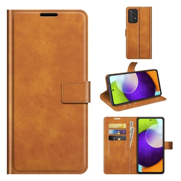 Lompakko Nahkakotelo For Samsung Galaxy A52s 5G / A52 5g / A52 - Vaalean Ruskea Brown