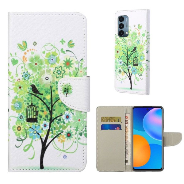 Wonderland OnePlus Nord N200 5G flip etui - Grønt Træ Green