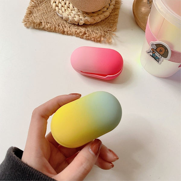 Samsung Galaxy Buds Plus / Buds etui med gradientfarve - Grøn / Gul Multicolor