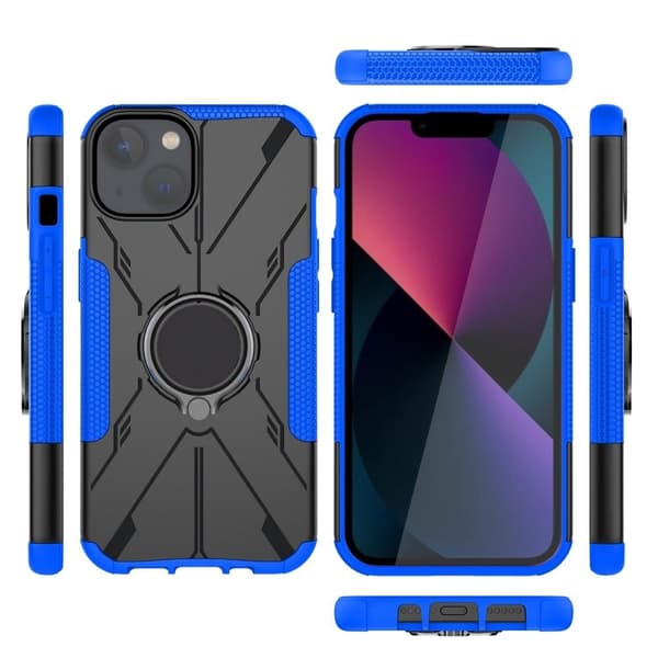 Kickstand-deksel med magnetisk ark for iPhone 13 Mini - Blå Blue