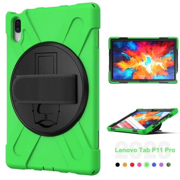 Lenovo Tab P11 Pro 360 roterbart kickstand + silikonfodral - Grön Grön