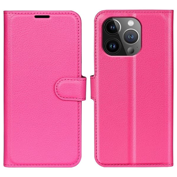 Classic iPhone 15 Pro Flippetui - Rose Pink
