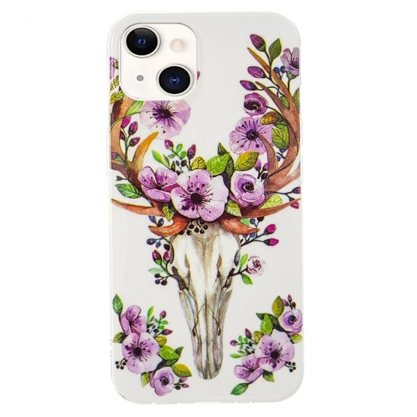Deco iPhone 14 skal - Blomma Hjort multifärg