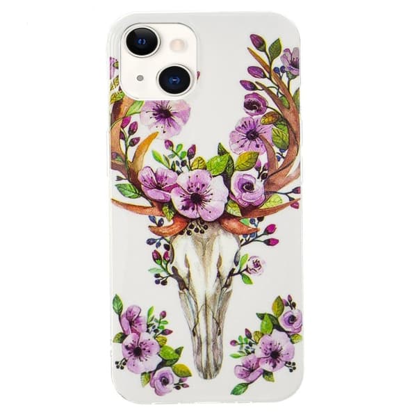 Deco iPhone 14 Suojakotelo - Flower Deer Multicolor