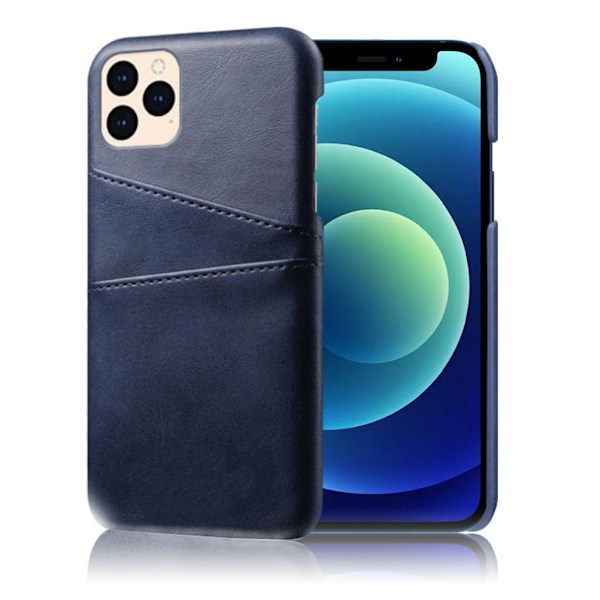 Dual Card Etui iPhone 12 Mini - Blå Blue
