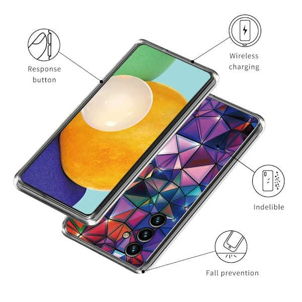 Deco Samsung Galaxy A34 5G Etui - Trekant Multicolor