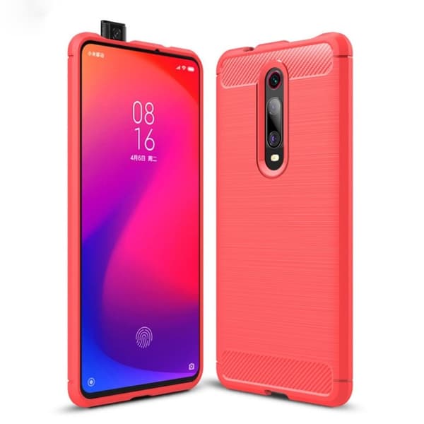 Carbon Flex Xiaomi Redmi K20 Pro deksel - Rød Red