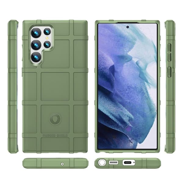 Rugged Shield Etui Samsung Galaxy S23 Ultra - Grøn Green