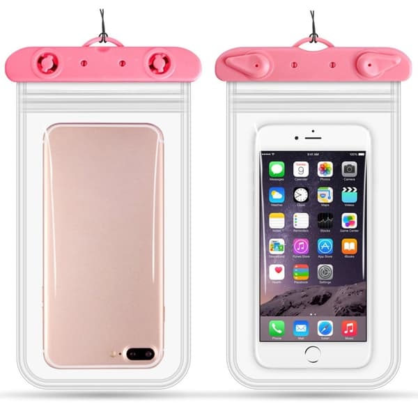 Universal dual-layer waterproof phone pouch with strap - Blue Blue