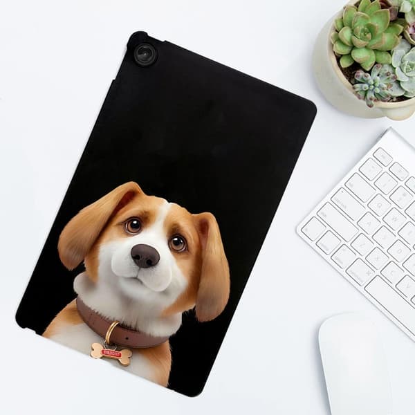 Lenovo Tab M10 Plus (3:e generationen) Fodral Mönsterutskrift Smal Flexibel Tablet Skyddsfodral - Harrier Beagle Brun