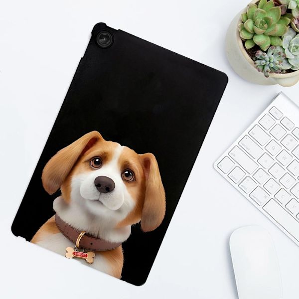 Lenovo Tab M10 Plus (3rd Gen) Case Pattern Printing Slim Flexible Tablet Protective Cover - Harrier Beagle Brown