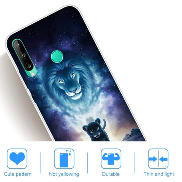 Deco Huawei P40 Lite E Cover - Løve Multicolor