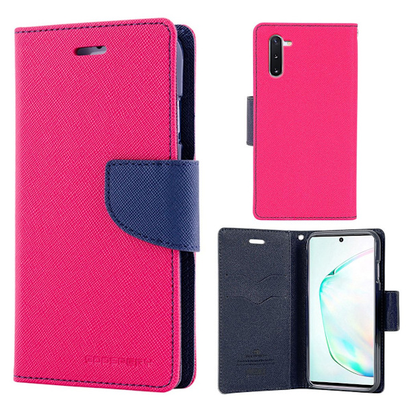 MERCURY Fancy Diary - Samsung Galaxy Note 10 - Kuuma Vaaleanpunainen Pink