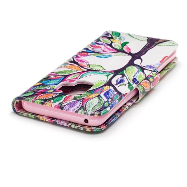 Samsung Galaxy S9 tyylikäs suojakotelo - Värikäs puu Multicolor