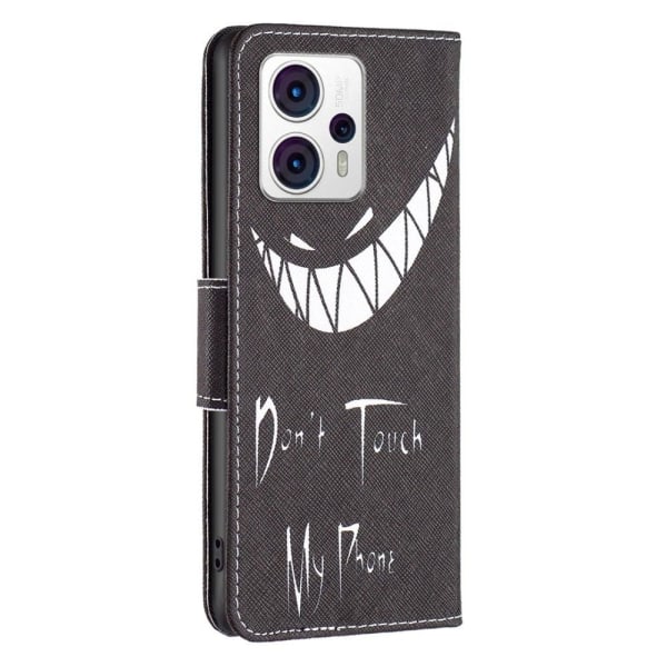 Wonderland Motorola Moto G23 / G13 / G53 Flip Etui - Don't Touch My Phone Black