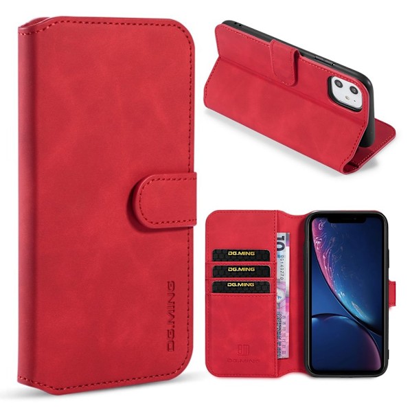 DG.MING iPhone 11 Retro Veske - Rød Red
