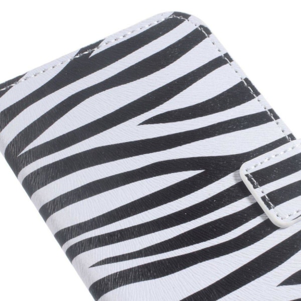 Moberg flip-etui i læder til HTC 10 - Zebrastriber Multicolor