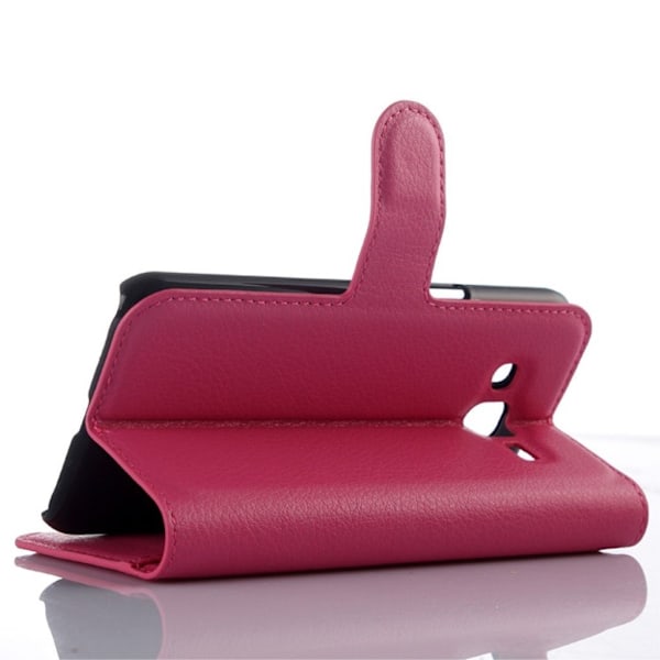 Samsung Galaxy J3 (2016) / J3 enkelt læder-etui - Hot pink Pink