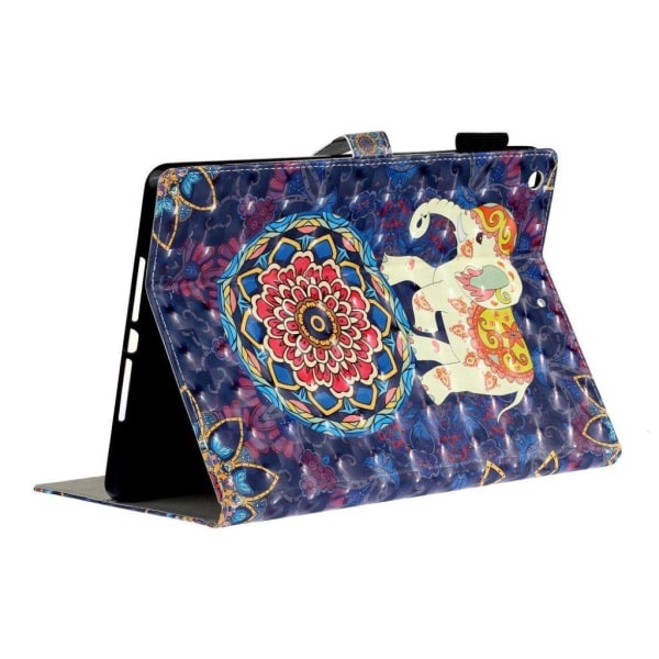 iPad 10.2 (2019) lys spot decor mønster læder etui - Elefant Multicolor