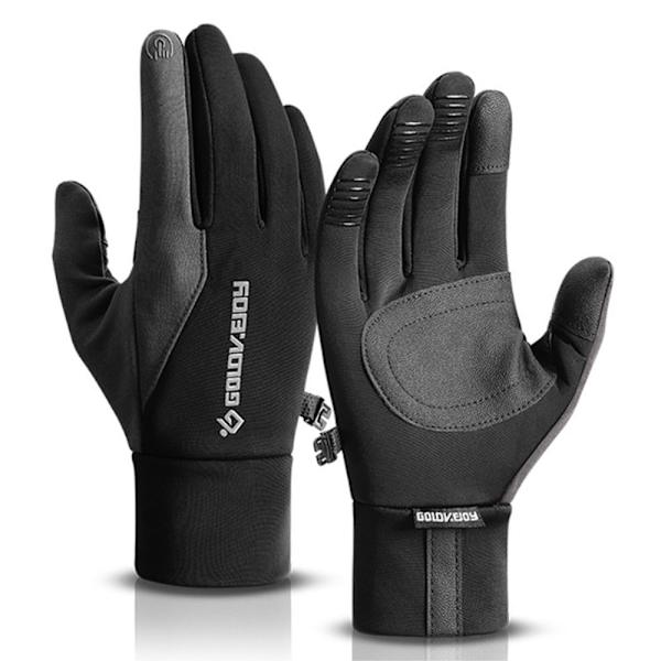GOLOVEJOY vintercykelhandsker med skridsikker touchscreen - Sort Black