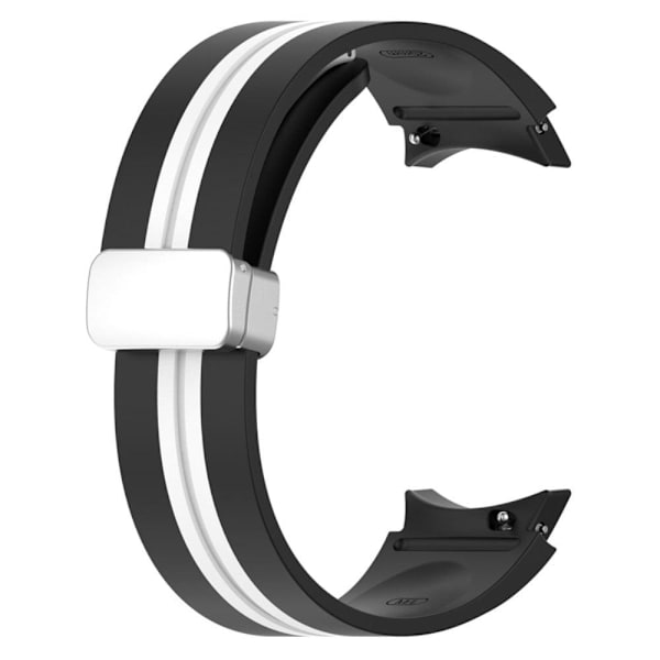 Samsung Galaxy Watch 5 Pro dobbeltfarvet silikoneurrem - Sort / Hvid Black