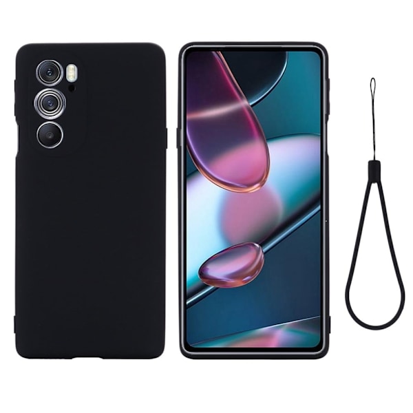 Matte Liquid Silikone Cover til Motorola Edge X30 - Sort Black
