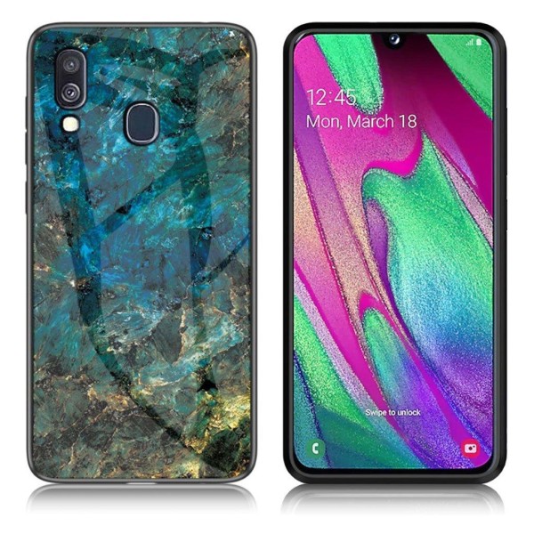 Fantasy Marble Samsung Galaxy A40 cover - Smaragd Green