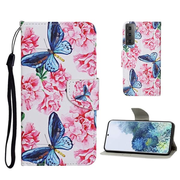Wonderland Samsung Galaxy S21 Flip Case - sininen perhonen Multicolor