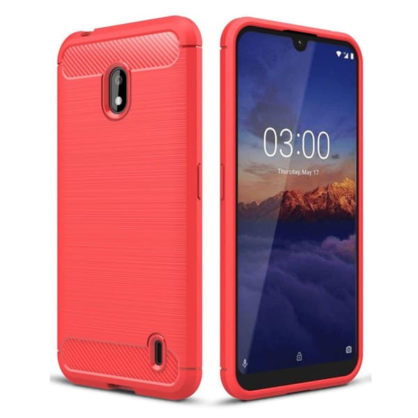 Carbon Flex Nokia 2.2 deksel - Rød Red