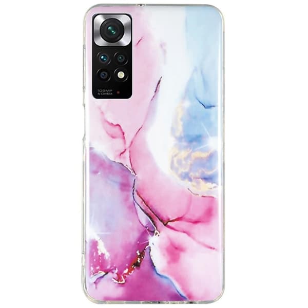 Marmormotiv Xiaomi Redmi Note 11S / Xiaomi Redmi Note 11 skal - Rosa / Blå multifärg