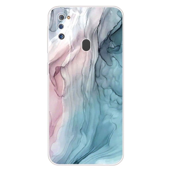 Marble Samsung Galaxy M21 2021 Suojakotelo - Rose / Sininen Marble Multicolor