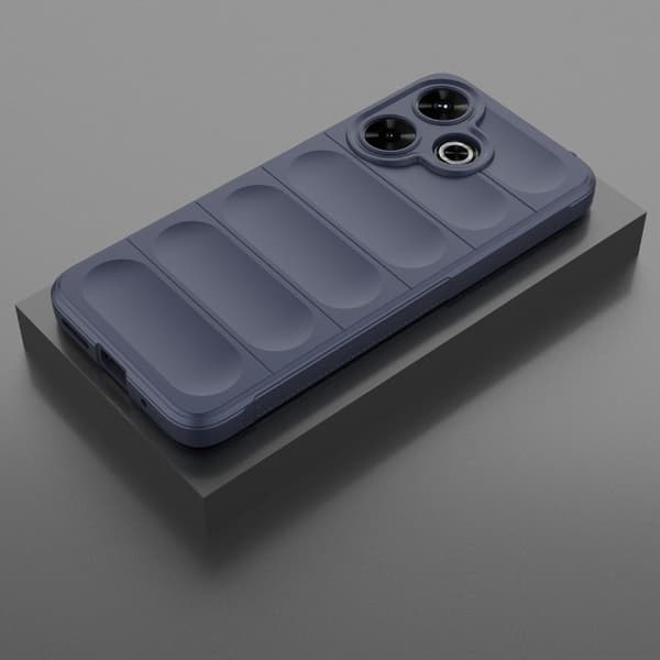 Mjukt greppformat Xiaomi Redmi 13 / Xiaomi Redmi Note 13R skal - Mörkblå Blå