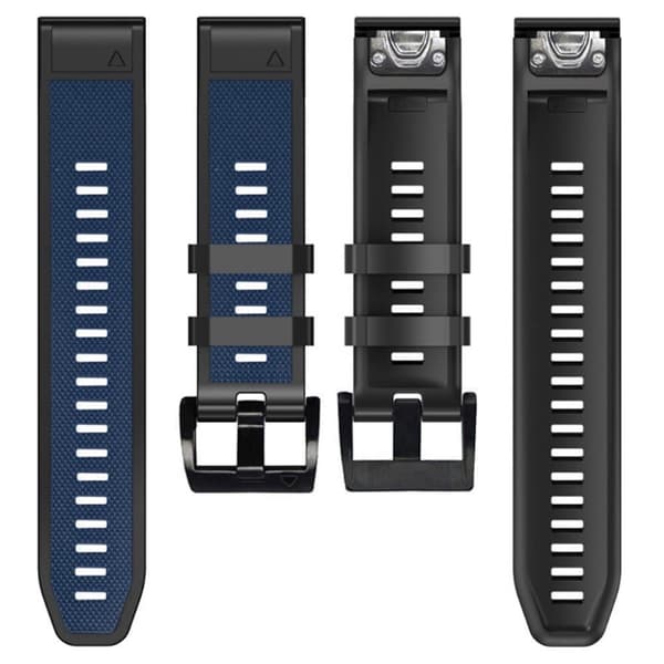 22 mm dubbelfärgat klockarmband för Garmin-klocka - Midnattsblå / Svart Blå