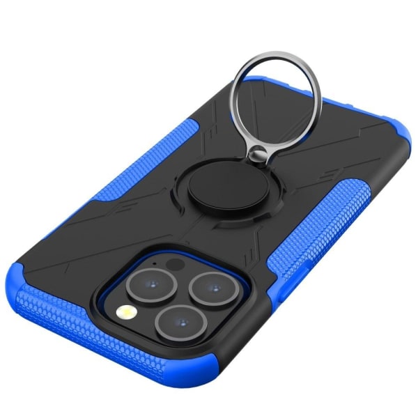 iPhone 13 Pro Max 6,7 tommer Ring Kickstand Design Bumpresistent Blue