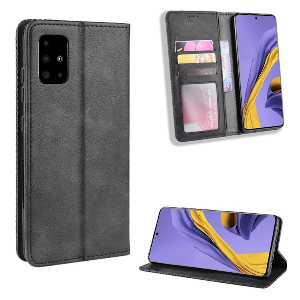 Bofink Vintage läder Samsung Galaxy A51 fodral - Svart Svart