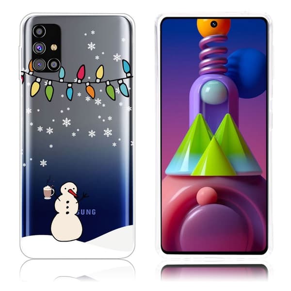Christmas Samsung Galaxy M51 etui - Longly Snowman White