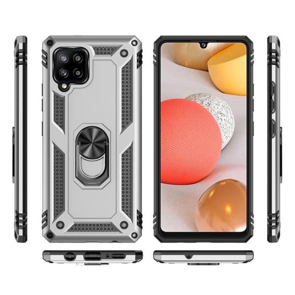 Bofink Combat Samsung Galaxy A42 5G kotelot - Hopea Silver grey