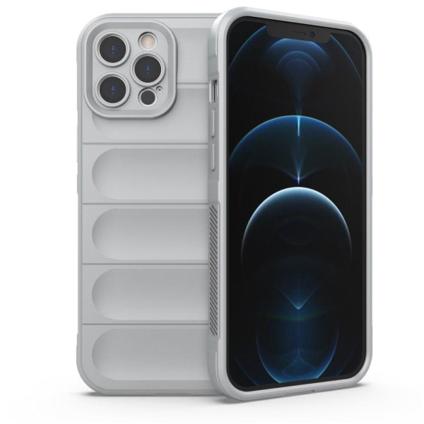 Pehmeä kahva muotoiltu kuori iPhone 12 Pro Max - Vaalean Harmaa Silver grey