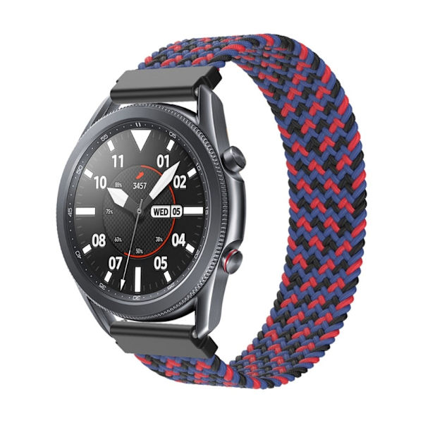 Elastisk nylon-urrem til Samsung Galaxy Watch 4 - Sort / Rød / Blå Størrelse: L Multicolor