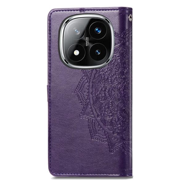 Mandala Xiaomi Redmi Note 14 Pro 5G læderetui - Lilla Purple
